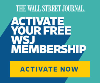 Activate your free Wall Street Journal Membership